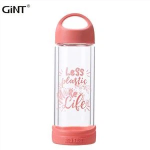 Стъклена бутилка за вода с персонализирано лого без BPA